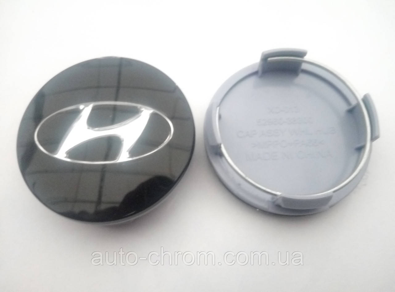 Ковпачок у диск Hyundai 55-60 мм чорний, фото 1