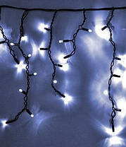 Вулична гірлянда бахрома 4,5 м*0,7 м, 100 LED, білий +Flash, фото 2