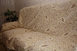 Покривала (дивандеки) Орхідея беж двосторонні на великі ліжка