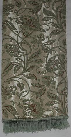 Дивандеки на великий диван і два крісла Орхідея оливковий, фото 2