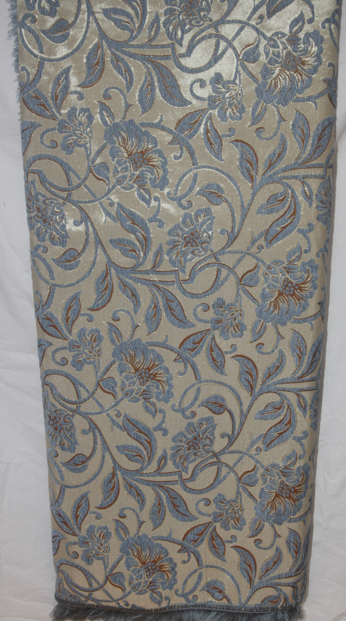 Дивандеки на великий диван і два крісла Орхідея блакитний