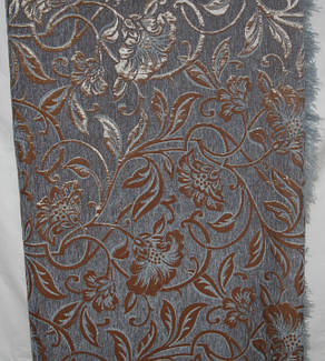 Дивандеки на великий диван і два крісла Орхідея блакитний, фото 2