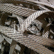 Декоративная лента (джутовая), 12 мм, S-узор., фото 2