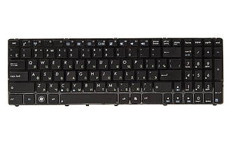 Клавіатура для ноутбука ASUS K52, K52J, K52JK чорний, чорний фрейм