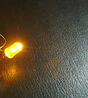 LED светодиод желтый 5мм 70°, 2.3В, одноцветный яркий