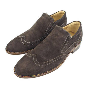 Чоловічі туфлі Tapi A-5742 замш коричневого кольору.