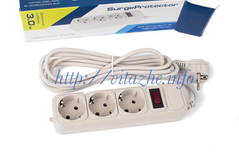 Фільтр (3 розетки) 4,5 м