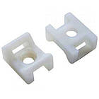 Майданчик біла під ДЮБЕЛЬ з "замком" (упаковка 100 шт)