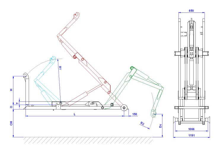Хуклифт CTS 05-32-K-DIN CHARVAT CTS a.s./ Hook lift CTS 05-32-K-DIN CHARVAT CTS a.s., фото 1
