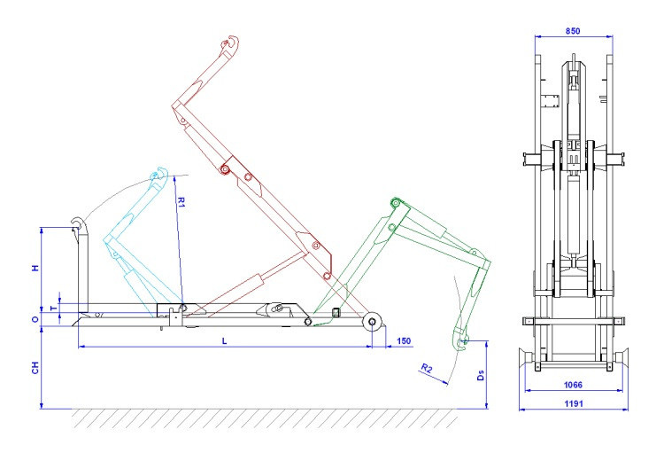 Хуклифт CTS 03-32-K-DIN CHARVAT CTS a.s./ Hook lift CTS 03-32-K-DIN CHARVAT CTS a.s.