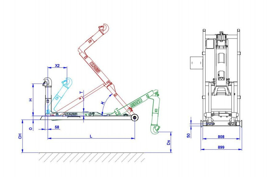 Хуклифт CTS 01-19-K CHARVAT CTS a.s. / Hook lift CTS 01-19-K CHARVAT CTS a.s., фото 1