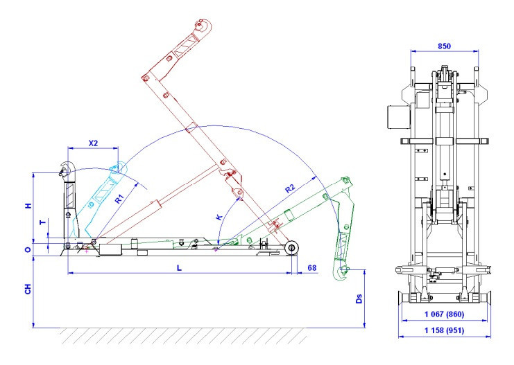 Хуклифт CTS 03-28-K-DIN CHARVAT CTS a.s. / Hook lift CTS 03-28-K-DIN CHARVAT CTS a.s.