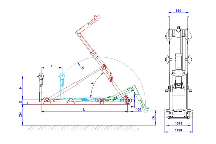 Хуклифт CTS PRO 06-S-C. H. E. M. CHARVAT CTS a.s./ Hook lift CTS PRO 06-S-C. H. E. M. CHARVAT CTS a.s., фото 1