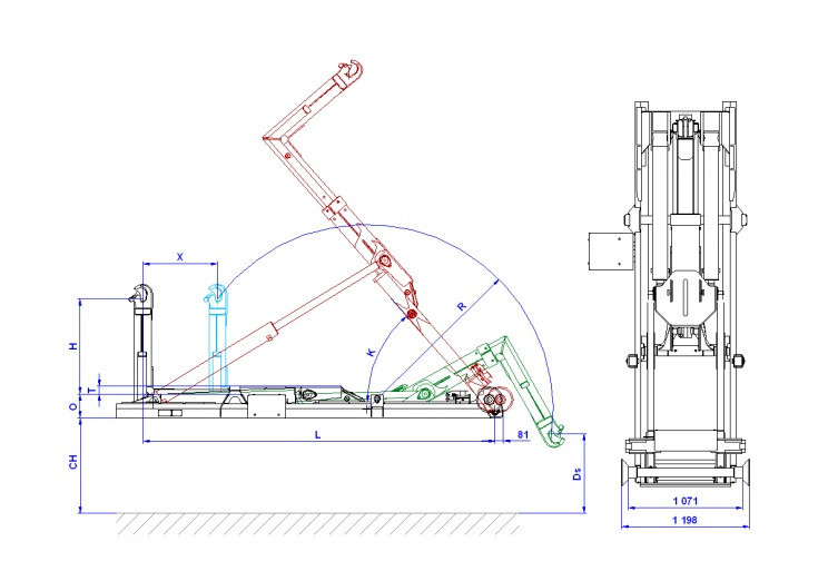 Хуклифт CTS PRO 10-S-DIN CHARVAT CTS a.s./ Hook lift CTS 10-S-DIN CHARVAT CTS a.s., фото 1
