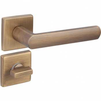 Дверна ручка DND by Martinelli LUCE 02 LC14Т-ZGH з накладкою WC матова бронза