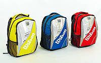 Рюкзак спортивний Wilson BACKPACK (PL, р-р 45х30х21см, червоний, синій, жовтий)