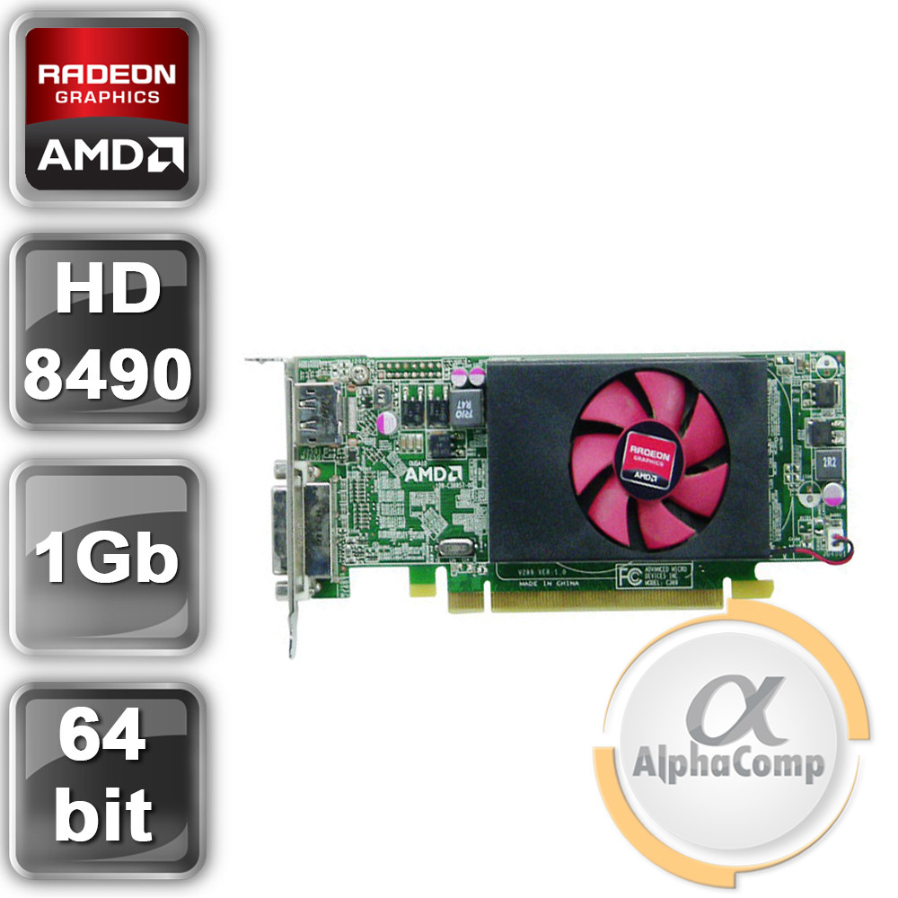 Видеокарта Radeon HD8490 (1Gb/GDDR3/64bit/DVI/DP) LP БУ - фото 1 - id-p600138723