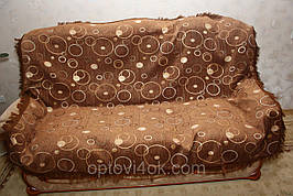 Круги (песочный) двуспальное покрывало на большую кровать