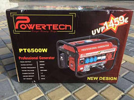 Генератор бензиновий 3-фазний Німеччина Powertech PT6500W 4,5 кв