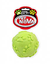 Іграшка для собак М'ячик дзвінкий Pet Nova 6 см жовтий