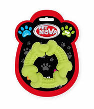 Іграшка для собак кільце спеціальне Pet Nova 10.5 см жовте