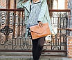 Помаранчева офіційна жіноча сумка-папка, діловий стиль формату А4, фото 3