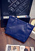 Велика, повсякденна жіноча сумка синього кольору, фото 8