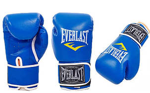 Рукавиці боксерські EVERLAST PVC сині 10 унцій, фото 2