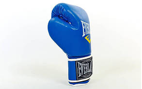 Рукавиці боксерські EVERLAST PVC сині 10 унцій, фото 2
