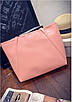 Велика, повсякденна жіноча сумка рожевого кольору, фото 3