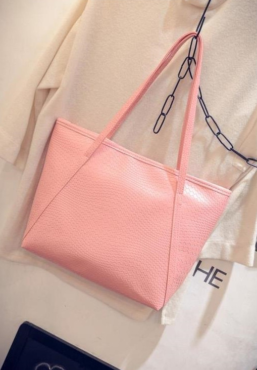 Велика, повсякденна жіноча сумка рожевого кольору