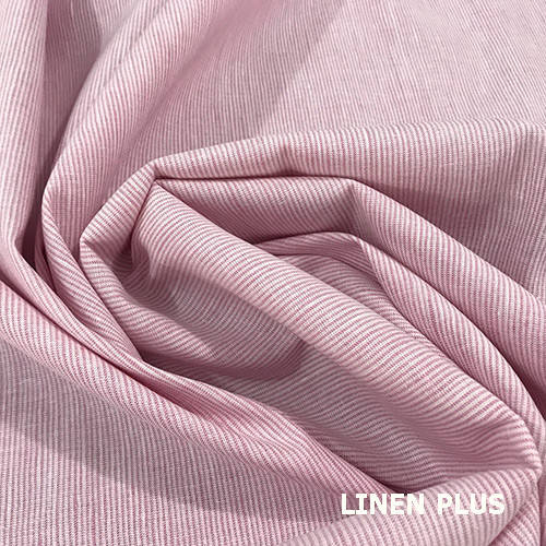 Розовая полосатая льняная ткань, цвет 2/4 (ID#619394114), цена: 550 ...