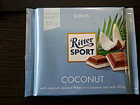 Шоколад Ritter sport с кокосом (Ритер спорт) 100г. Германия