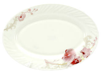 Блюдо овальне "Орхідея" склокераміка 25*17.5 см