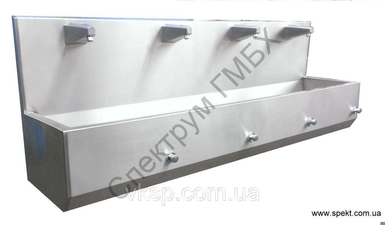 Рукомийник неіржавкий (клапан) 1490х450х710