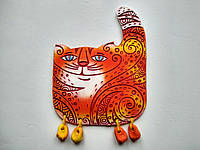 Керамічне настінне панно "Кіт Декоративний" (рудий)