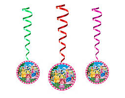 Підвіски карнавальні паперові " Принцеси", 5 шт./набір