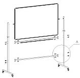 Дошка 100х200 мобільна поворотна магнітно-маркерна, фото 5