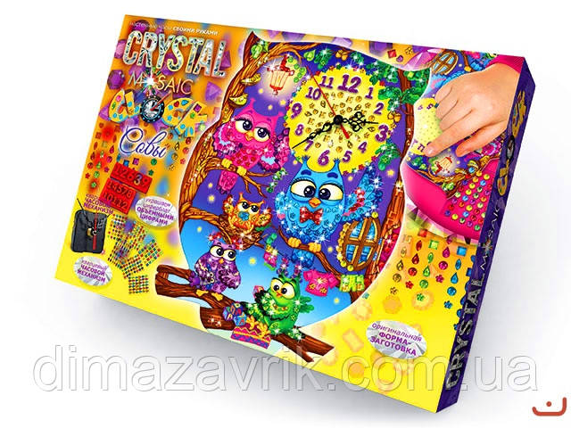 Набір для творчості "Crystal Mosaic Clock" Годинник мозайка з кристалами, фото 1