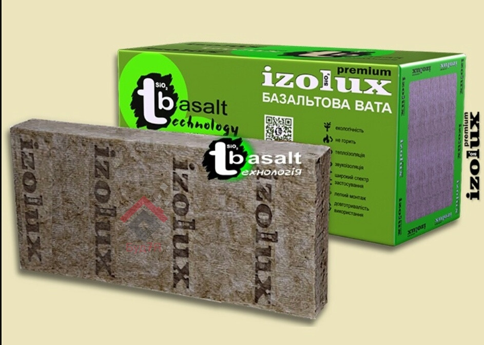 Базальтова вата "Izolux Premium-40" 100 мм (2 м. кв.)