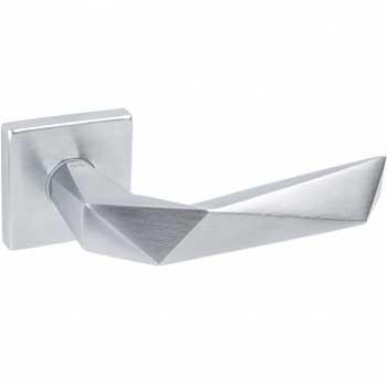 Дверна ручка DND by Martinelli LUXURY 02 LU14Y-PCS з накладкою під євроциліндр матовий хром