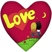 Подушка серце Love, червона 37x37 см (4PS_17LV005)