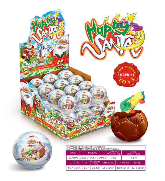 Шоколадний шар Happy Santa 30 гр. 24 шт Anl