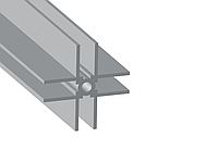 Профиль E4009 делящий 4-х сторонний с пазом 9,5мм