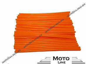 Чохол на спиці мотоцикла (трубка) пластиковий оранжевий