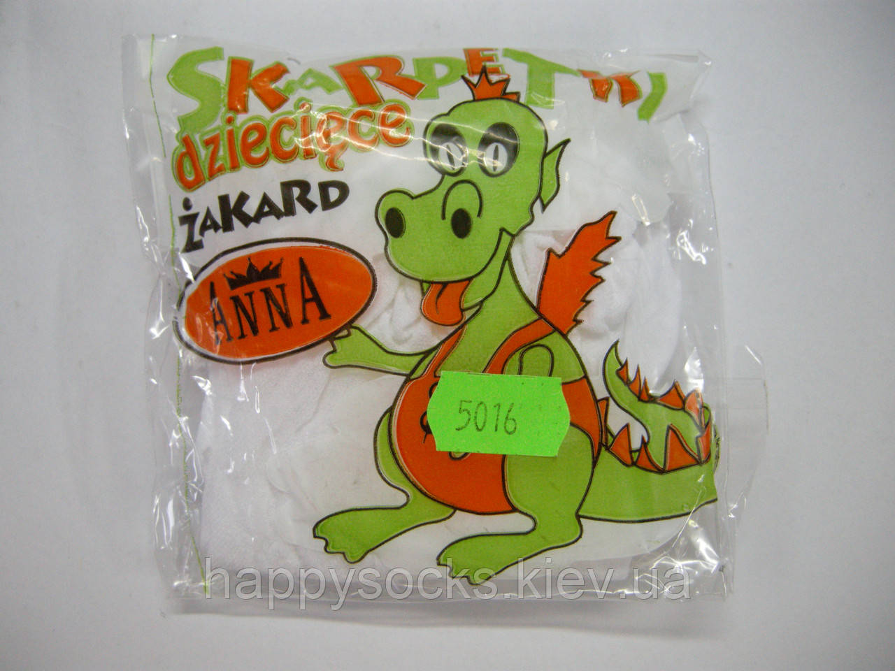 Ажурні капронові шкарпетки дитячі білого кольору "Anna", фото 1