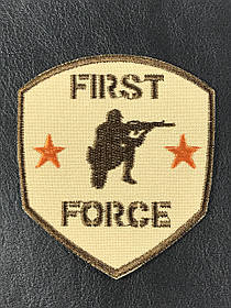 Нашивка First Force колір бежевий 72х80 мм