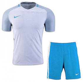 Футбольная форма игровая Nike (Найк бело-голубая)