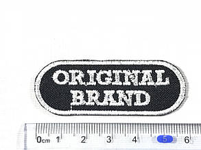 Нашивка Original brand чорно-білий 60х22мм, фото 3