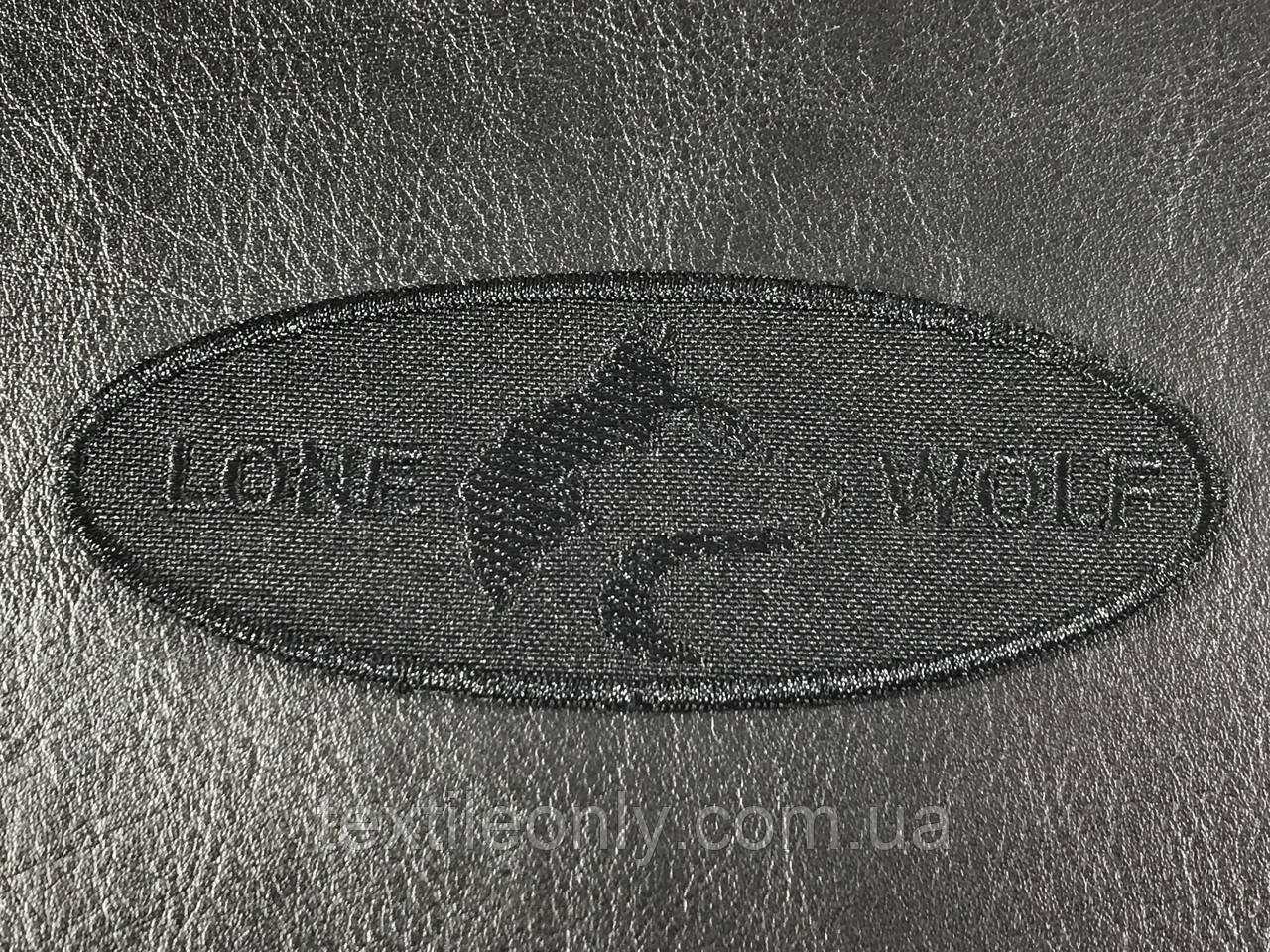 Нашивка Lone Wolf чорний 105х40 мм
